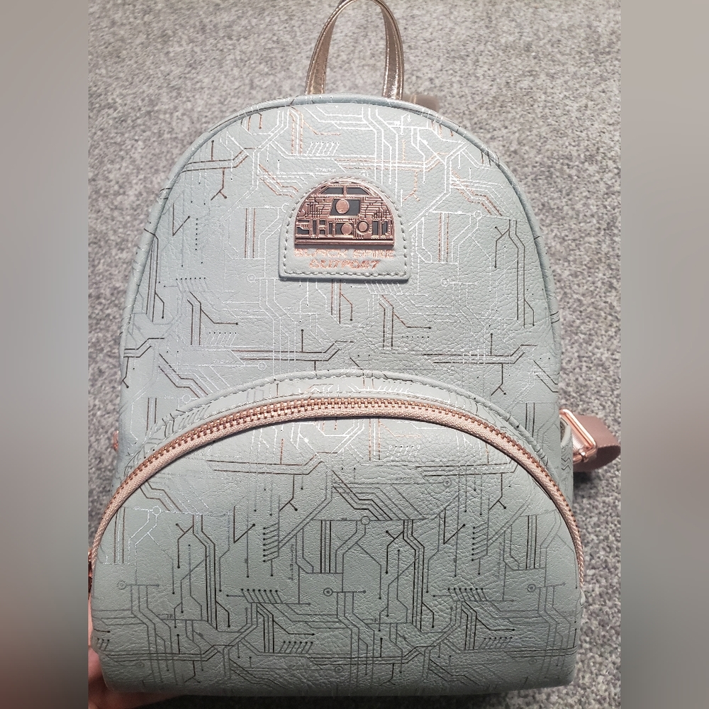 Loungefly Disney Parks Star Wars R2-D2 Black Spire Outpost Backpack